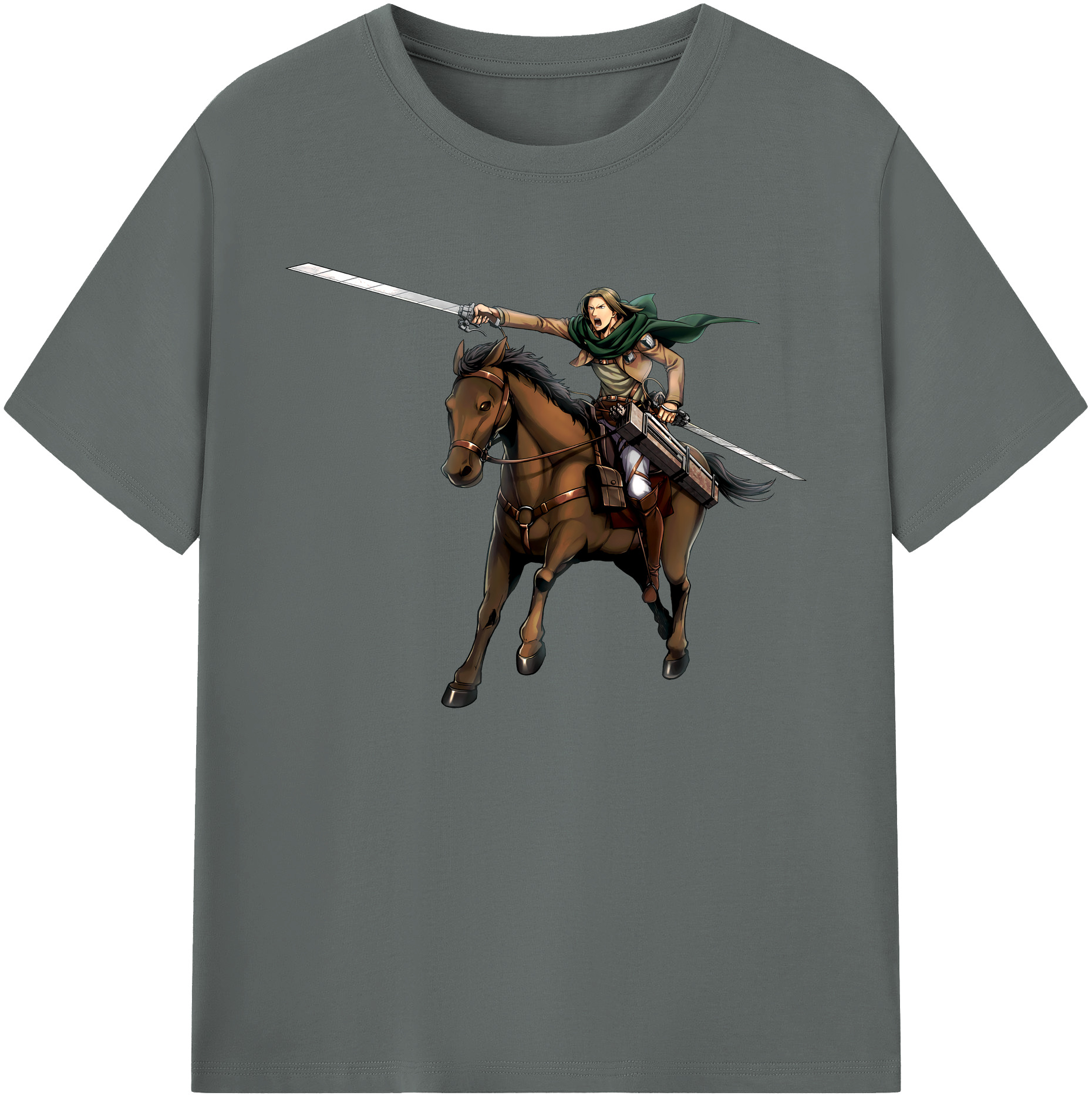 （画像用） 進撃の巨人 Attack on Titan 綿100％ メンズ半袖Tシャツ｜肌触りやわらか＆通気性